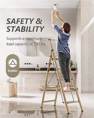 Discover Ultimate Safety and Stability with Our 5-Step Metal Ladder