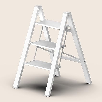 The White 3-Step Ladder - Your Stylish Home Utility