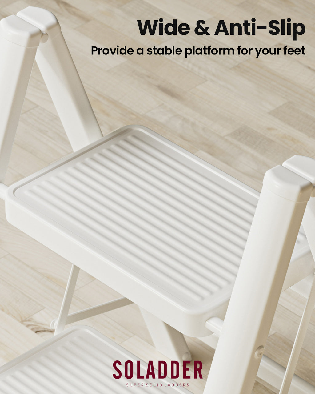 2-Step Folding Ladder – White