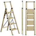 4-Step Folding Step Ladder – Champagne Gold