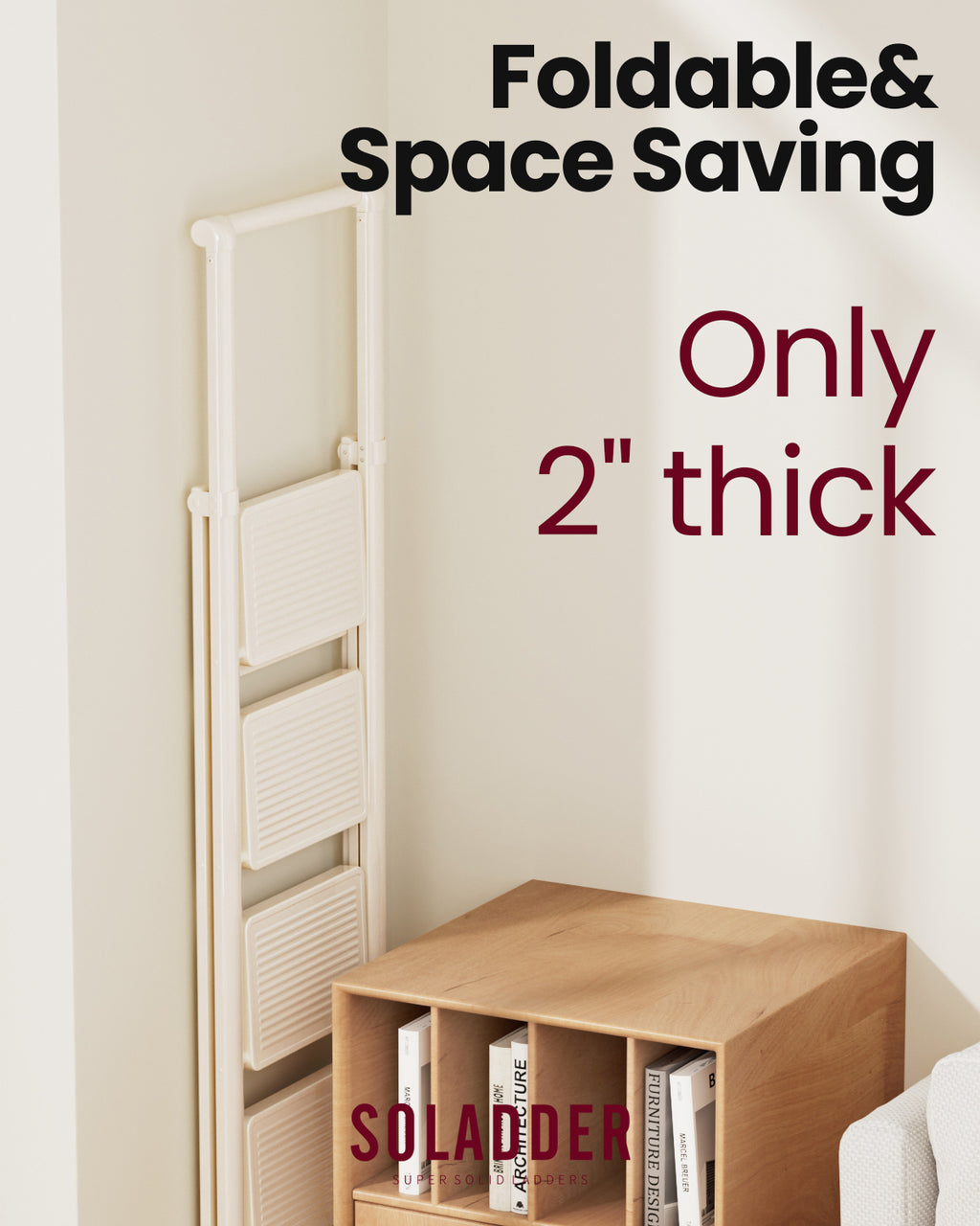 5-Step Folding Step Ladder – White