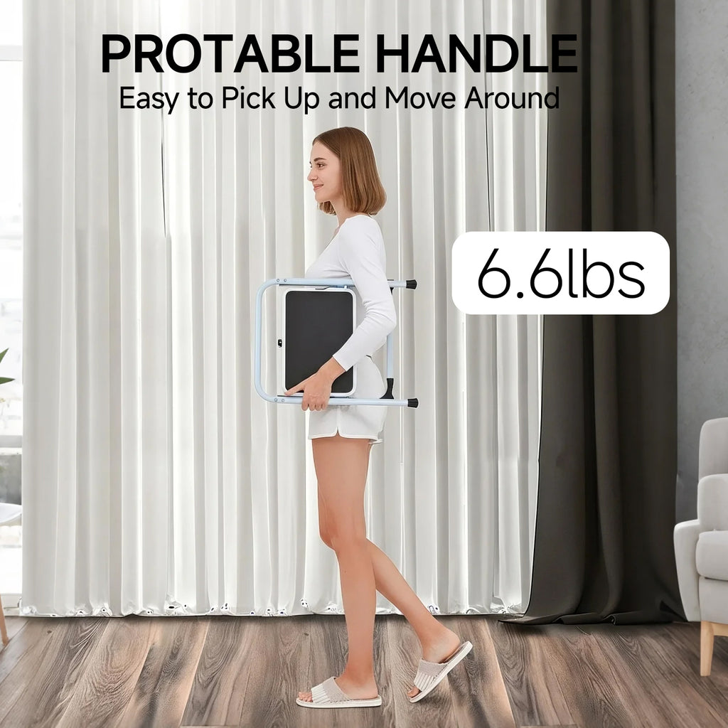 1-Step Ladders Ladder Folding Step Stool with Anti-Slip Sturdy and Wide Pedal Stepladder Multi-Use for Home and Kitchen Space Saving - White