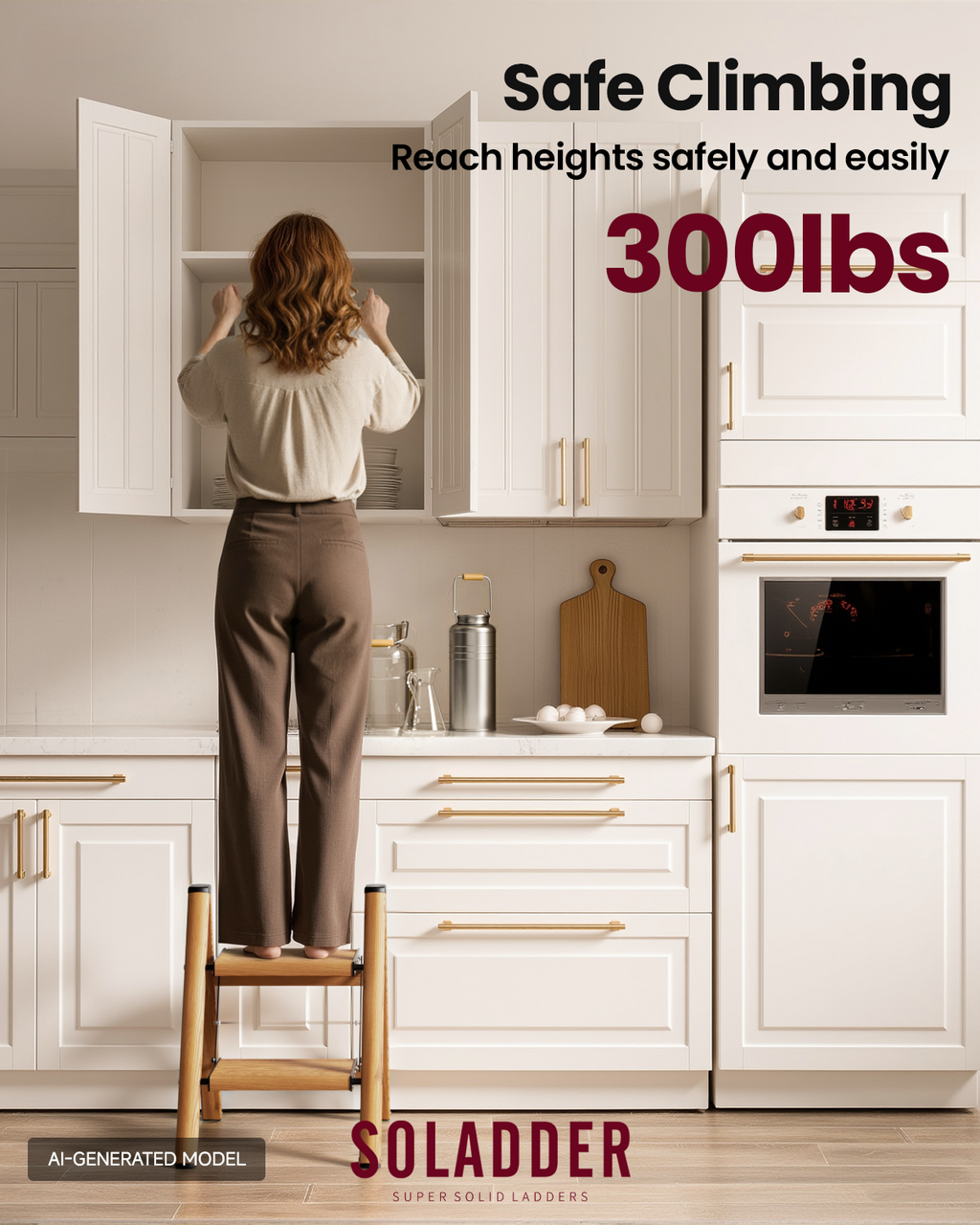 2-Step Folding Ladder – Woodgrain