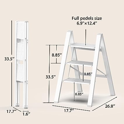 3 step ladder for high ceiling ultre lightweight and portable and aluminum 3 step ladder