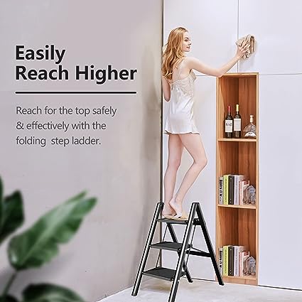 3 step ladder easily reach higher strong and sstable 