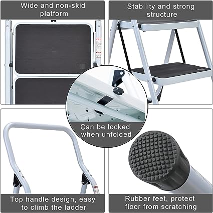 stable anti-slip 1 step ladder