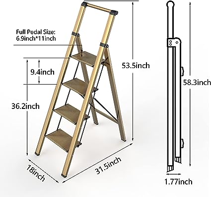 step ladders ladder folding step stool for high ceiling and lightweght for carry