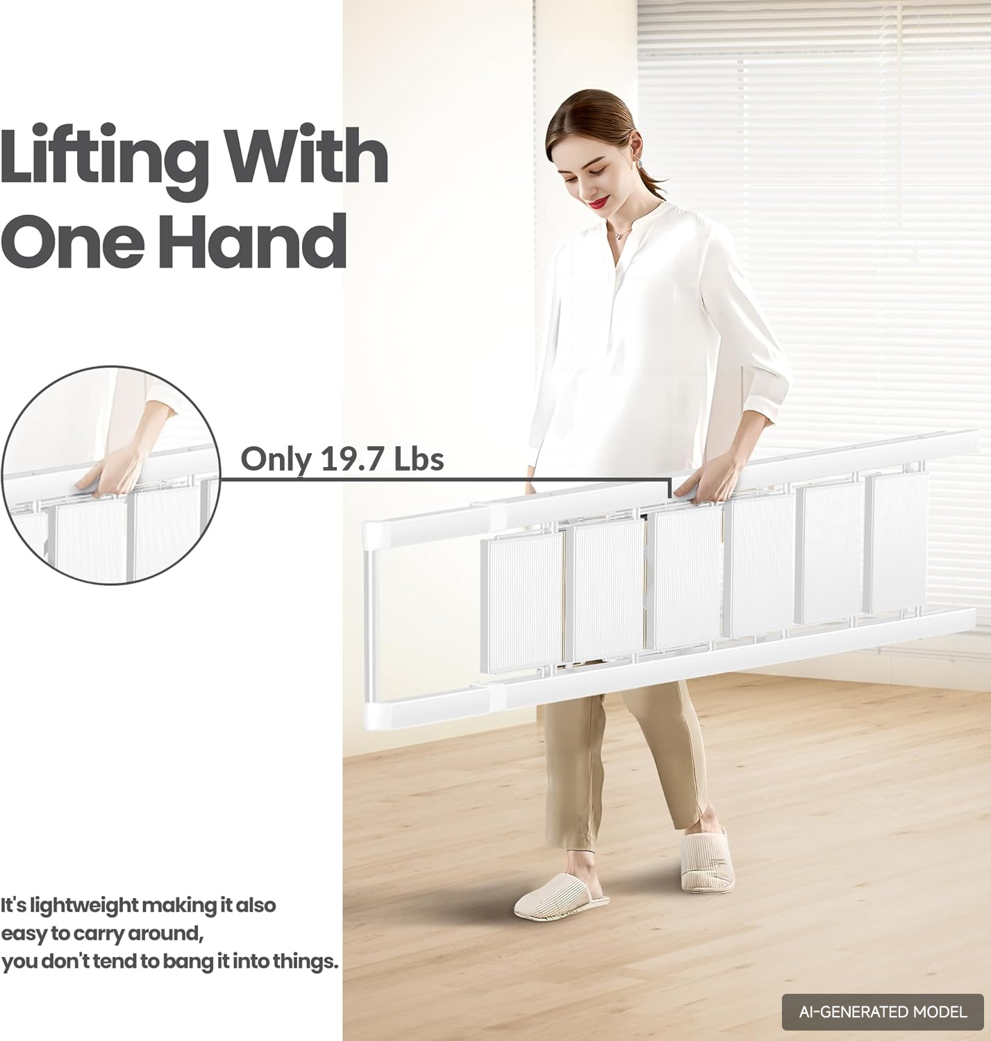 6-Step Folding Step Ladder – White