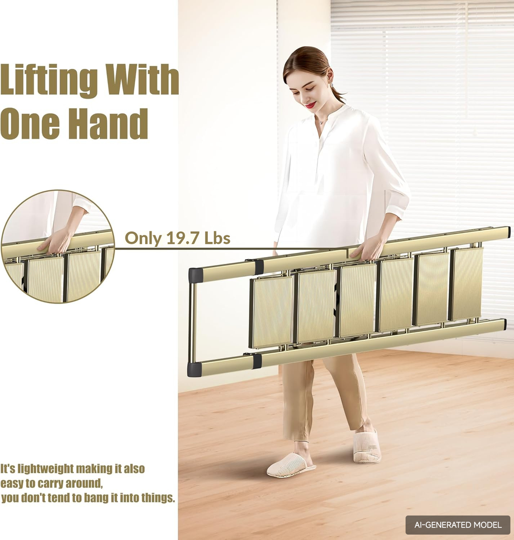 6-Step Folding Step Ladder – Champagne Gold